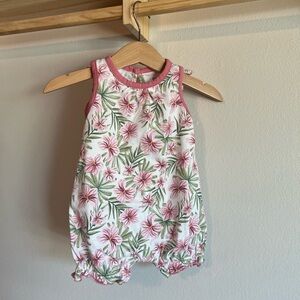 Chick Pea Pink and Green Jumpsuit with Floral Design